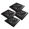 Kit 4 Ralo Grelha Quadrado C/ Porta Grelha Preto 20x20cm - 1