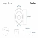 Ver imagem 3 de Assento Sanitário Poliéster Proa Branco para vaso Celite