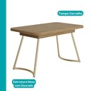 Ver imagem 3 de Conjunto Sala de Jantar 4 Cadeiras Hilli Carraro Carvalho Dourado
