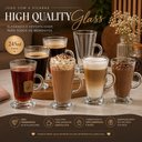 Ver imagem 2 de Jogo 6 Xícaras de Vidro Transparente 245ml Grandes Café Chá