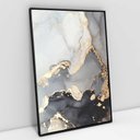 Ver imagem 1 de Quadro Decorativo em Canvas Abstrato Mármore Gray TaColado Moldura Flutuante 4,5cm Preta 90 x 60cm