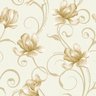 Papel De Parede Bege Marrom Floral Para Quarto Sala Com Laminação - 1