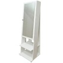 Ver imagem 5 de Espelho de Chão Retangular 175x49cm com 2 Prateleiras Organizador Porta Acessórios Inclinado Retr