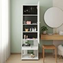 Ver imagem 6 de Espelho de Chão Retangular 175x49cm com 2 Prateleiras Organizador Porta Acessórios Inclinado Retr