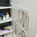 Ver imagem 7 de Espelho de Chão Retangular 175x49cm com 2 Prateleiras Organizador Porta Acessórios Inclinado Retr
