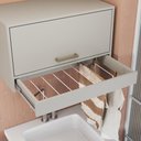 Ver imagem 2 de Armário Aéreo Lavanderia Assis 1 Porta com Varal Arenas - Art In Móveis