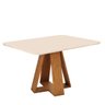 Conjunto de Sala de Jantar 4 Cadeiras Tampo Curvo 120x90 Dj Móveis Kiara Freijó Yasmin Kraft - 2