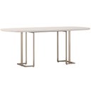 Ver imagem 7 de Mesa Retangular Alina 200cm Off White Champanhe com 8 Cadeiras Barcelona N01 Couríssimo Preto Linho