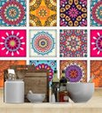 Ver imagem 4 de Azulejo Para Cozinha Azul Rosa Branco Com Laminação