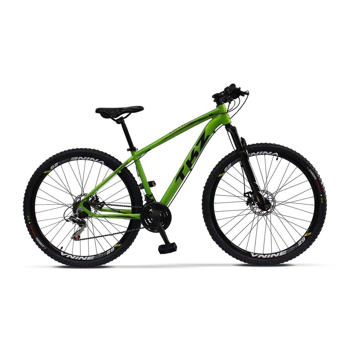 Bicicleta Yatagarasu TKZ 24V Quadro 17" Em Alumínio Shimano - Verde Neon - Quadro 17