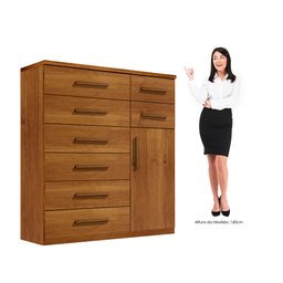 Cômoda Vitória Plus 1 Porta 8 Gavetas Benetil Móveis - 7