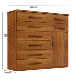 Cômoda Vitória Plus 1 Porta 8 Gavetas Benetil Móveis - 5