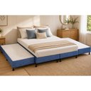 Ver imagem 2 de Cama Box c/Auxiliar King Castor Poli Blue 193x203x27
