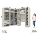Ver imagem 2 de Quarto Modulado Solteiro Seletto 9 Gavetas MDF MDP Areia Móveis Henn