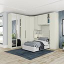 Ver imagem 1 de Quarto Modulado Solteiro Seletto 9 Gavetas MDF MDP Areia Móveis Henn