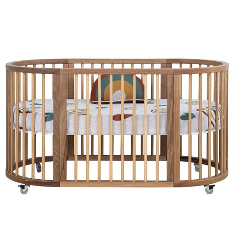 Berço com Colchão Multifuncional Crescer Madeira Jequitibá