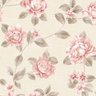 Papel De Parede Adesivo Com Flor Bege Cinza Rosa Para Sala Quarto Com Laminação - 3