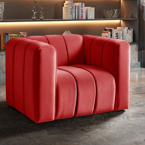 Poltrona Mona Decorativa Retrô Moderna Sala de Estar