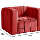 Ver imagem 3 de Poltrona Mona Decorativa Retrô Moderna Sala de Estar