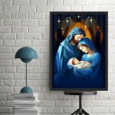Ver imagem 2 de Quadro Arte Sagrada Família Moderna 24x18cm - com Vidro:moldura Preta