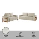 Ver imagem 6 de Sofá 2x3 Lugares Verona Meu Sofá Online A302 Linho Branco