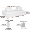 Ver imagem 5 de Sofá Ilha 2 Lugares 228cm Jasmim Bouclé Off White - Sallar Home