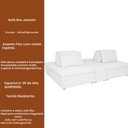 Ver imagem 4 de Sofá Ilha 2 Lugares 228cm Jasmim Bouclé Off White - Sallar Home