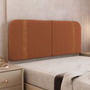 Ver imagem 1 de Cabeceira Painel Orgânico Cama Box King Size Flay 195cm Dobrável Bouclé Terracota - Desk Design