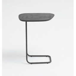 Mesa de Apoio Organikka - Tampo Ebano - Base Aço Carbono - Altura 55cm - 4