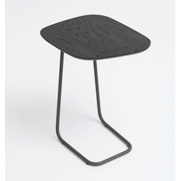 Mesa de Apoio Organikka - Tampo Ebano - Base Aço Carbono - Altura 55cm - 2
