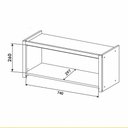 Ver imagem 3 de Armario Geladeira Condessa 1 Porta Basculante 80cm 100 Mdf Crf-crg Nesher