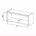 Ver imagem 4 de Armario Geladeira Condessa 1 Porta Basculante 80cm 100 Mdf Crf-crg Nesher