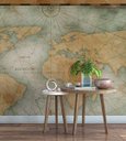 Ver imagem 1 de Papel de Parede Foto Mural Mapa Mundi Vintage + Kit de Aplicação Completo