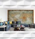 Ver imagem 2 de Papel de Parede Foto Mural Mapa Mundi Vintage + Kit de Aplicação Completo