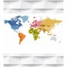 Papel de Parede Mapa Mundi Cores e Nomes Para Escritório e Sala - 2
