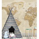 Ver imagem 1 de Papel de Parede Mapa Mundi Para Sala e Escritório