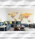 Ver imagem 2 de Papel de Parede Foto Mural Mapa Mundi Político + Kit de Aplicação Completo