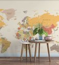 Ver imagem 1 de Papel de Parede Foto Mural Mapa Mundi Político + Kit de Aplicação Completo