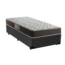 Ver imagem 1 de Cama Box Solteiro Colchão Mola Bonnel Belos Sonhos + Box Suede 60x88x188 Preto