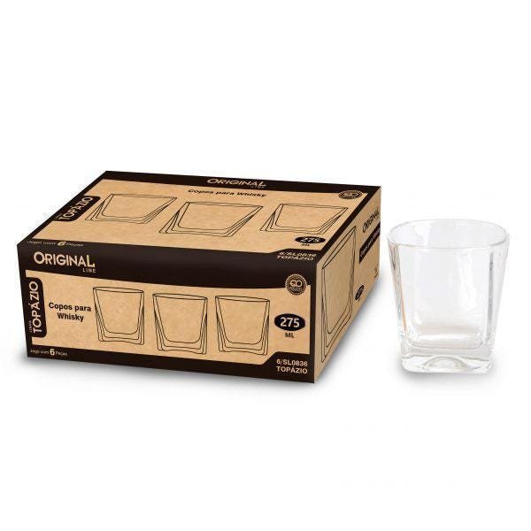 Kit Com 6 Copos Para Whisky 250Ml - 1