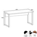 Ver imagem 2 de Mesa para Escritório Escrivaninha Industrial sem Gavetas MDF 140cm Freijó com Branco
