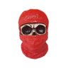 Crânio Caveira Ninja Moto Balaclava Touca Ladrão Vermelho - 1