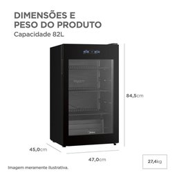 Cervejeira Frost Free 82l Smart 3 em 1 Inverter Bivolt Midea Mdrx150fgggl03 - Bivolt - 3
