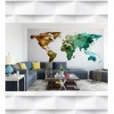 Ver imagem 1 de Papel de Parede Mapa Mundi Cores Para Escritório e Sala