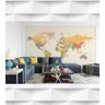 Papel de Parede Mapa Mundi Político Para Sala e Escritório - 2