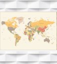 Ver imagem 1 de Papel de Parede Mapa Mundi Político Para Sala e Escritório