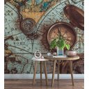 Ver imagem 1 de Papel de Parede Foto Mural Mapa e Instrumentos + Kit de Aplicação Completo