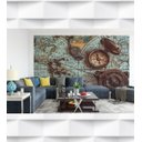 Ver imagem 2 de Papel de Parede Foto Mural Mapa e Instrumentos + Kit de Aplicação Completo