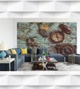 Ver imagem 2 de Papel de Parede Foto Mural Mapa e Instrumentos + Kit de Aplicação Completo
