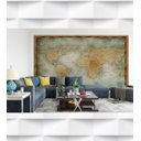 Ver imagem 2 de Papel de Parede Mapa Mundi Vintage Para Sala e Escritório